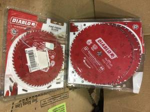 lot 57 image: MIX LOT OF 10 IN & 12 in. x 44-Teeth General Purpose Saw Blade (2-Pack) by DIABLO in good condition 