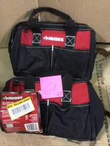 lot 61 image: 12 in. x 7 in. Polyester Tool Bag by Husky in good condition 