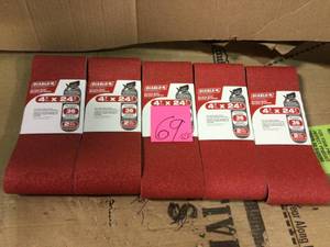 lot 69 image: 4 in. x 24 in. 36-Grit Sanding Belt (2-Pack) by DIABLO in good condition 