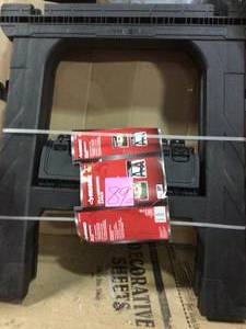 lot 89 image: 28 in. Folding Sawhorse (2-Pack) by Husky in good condition 
