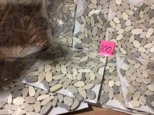 lot 100 image: Sliced Pebble Truffle 11.81 in. x 11.81 in. x 10mm Textured Marble Mesh-Mounted Mosaic Tile (0.97 sq. ft.) by MSI in good condition 
