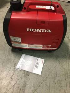 lot 117 image: 2,200-Watt Super Quiet Recoil Start Gasoline Powered Portable Companion Inverter Generator with 30 Amp Outlet by Honda not used
