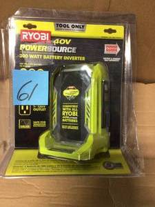 300-Watt Powered Inverter for 40-Volt Battery by RYOBI in good condition&nbsp