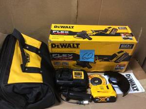 FLEXVOLT 60-Volt MAX Brushless 4-12 in. - 6 in. Cordless Grinder with Kickback Brake Kit by DEWALT in good condition&nbsp