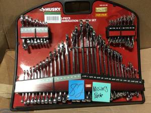 SAEmm Combination Wrench Set (50-Piece) by Husky in good condition&nbsp