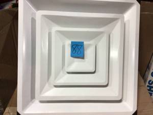 24 in. x 24 in. T-Bar Drop ceiling Lay in Supply diffuser with round 6 in. collarneck by Venti Air in good condition&nbsp