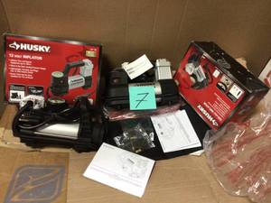 lot 7 image: 120-Volt Inflator by Husky in good condition 