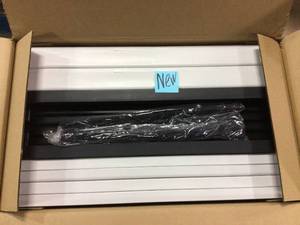 lot 13 image: 35 in. W 4 Shelf Plastic Multi-Purpose Cabinet in Gray by HDX in good condition 