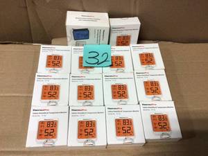 lot 32 image: TP65 Digital Wireless Indoor Outdoor Hygrometer Thermometer Temperature Humidity Meter by ThermoPro in good condition
