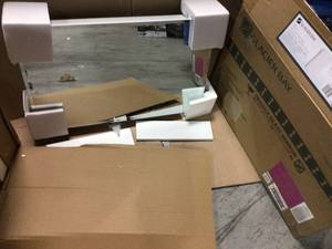 lot 36 image: Set of 2 - Mount Mirror Bathroom Medicine Cabinet
