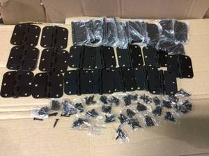 lot 42 image: 3-12 in. x 58 in. Radius Matte Black Door Hinge Value Pack (24-Pack) by Everbilt in good condition