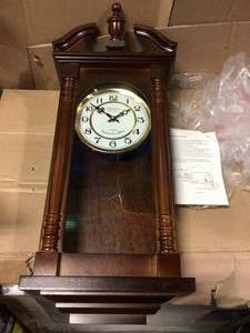 lot 79 image: Cherry Oak Pendulum Wall Clock in good condition