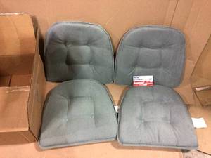 lot 83 image: 15 in. x 16 in. Gripper Non-Slip Twillo Marine Tufted Chair Cushions (Set of 2) in good condition