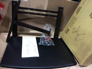 lot 84 image: 24 in. Rectangular Black Laptop Desks with Adjustable Height by Seville Classics in good condition