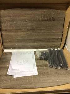 lot 87 image: Turn-N-Tube 24 in. French Oak Gray Particle Board TV Stand Fits TVs Up to 24 in. with Open Storage by Furinno in good condition