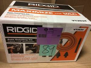 lot 89 image: 1-14 in. Premium Car Cleaning Accessory Kit for RIDGID WetDry Shop Vacuums by RIDGID in good condition