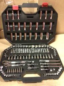 lot 96 image: 144-Position 14 in. and 38 in. Drive Mechanics Tool Set (125-Piece) by Husky in good condition