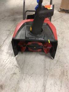 lot 111 image: Power Clear 21 in. 60-Volt Lithium-Ion Brushless Cordless Electric Snow Blower Tool Only costumer returns no battery or charger for tested 