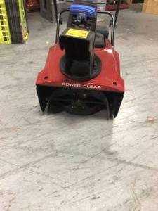 lot 113 image: Power Clear 21 in. 60-Volt Lithium-Ion Brushless Cordless Electric Snow Blower Tool Only costumer returns no battery or charger for tested 