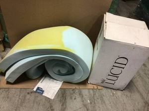 3 Inch Gel and Aloe Infused Memory Foam Topper - Queen by Lucid Comfort Collection in good condition