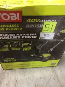 20 in. 40-Volt Single-Stage Brushless Cordless Electric Snow Blower with 5.0 Ah Battery and Charger Included by RYOBI in good condition