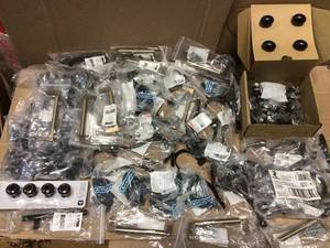 HUGE MIX LOT OF Large Football 1-38 in. Matte Black Classic Oval Cabinet Knob  by  Everbilt  PLUS ASST MISC