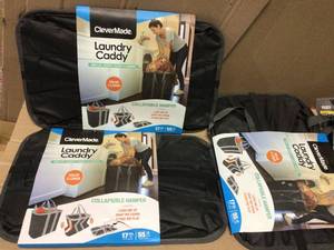 Lot of 13.25 x 18.5 CharcoalBlack Collapsible Laundry Bin in good condition