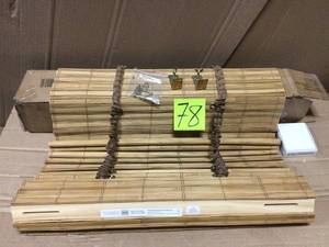 Cut-to-Size Honey Cordless Light-Filtering UV Protection Bamboo Shades 23 in. W x 72 in. L by Home Decorators Collection in good condition