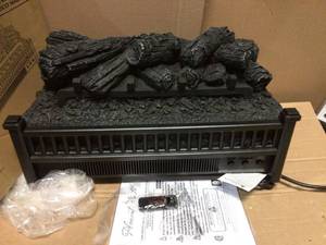 23 in. Electric Log Set with Heater in good condition