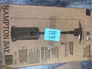 48000 BTU Stainless Steel Patio Heater by Hampton Bay in good condition