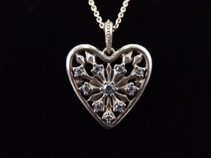 .925 Sterling Silver PANDORA ALE Heart of Winter #396369CZ Pendant Necklace