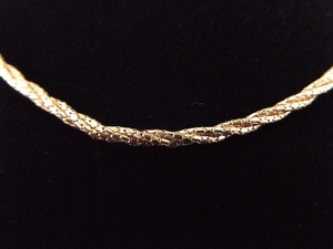 .925 Sterling Silver Rose Gold Rope Vermeil Necklace