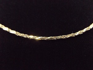 .925 Sterling Silver Lock Link Rope Vermeil Necklace
