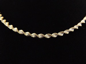 .925 Sterling Silver Twist Vermeil Accented Necklace