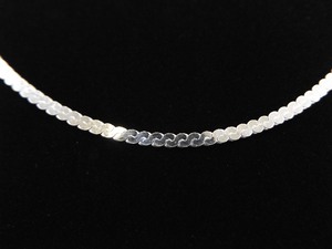 .925 Sterling Silver S Wave Link Necklace