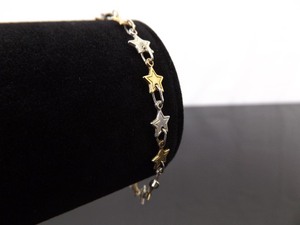 .925 Sterling Silver and Vermeil Star Bracelet