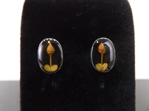 .925 Sterling Silver Encased Flower Post Earrings