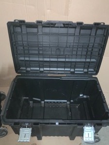 lot 15 image: 2 HUSKY 37 in. Rolling Tool Box Utility Cart Black & 26 in. Connect Rolling Tool Box Black SEE PICS