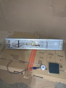lot 26 image: AKDY 52 in. 8-Jet Shower Panel System in Gray Tempered Glass with Rainfall Shower Head, LED Display, Handshower and Tub Spout SEE PICS