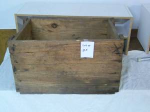 Old wooden shipping crate...