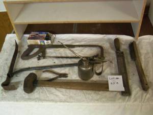 Misc tools oil can prybar saw n...