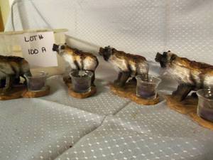 Set of 4 Bear Candle Holders...