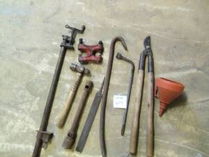 Tree pruner, file, crowbar, jack ha...