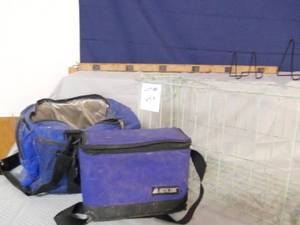 Metal Milk Crate and 2 coolers...