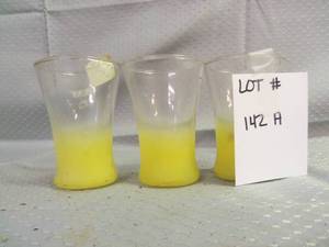 Yellowed Colored Candle Cups...