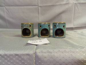 Set of 3 Candle Holders Green...