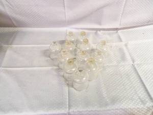 Set of 12 clear glass Sconses...