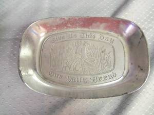 Flowered Pie plate, Silver serving ...