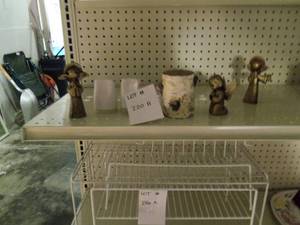 Glass set white salt and pepper sha...