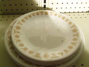 glass plate set, 4 large plates, 6 ...